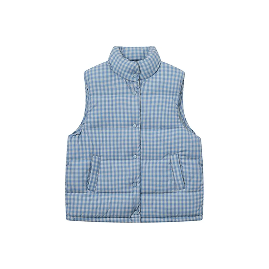 GUOZHEN Сине-белая клетка Женские пуховики