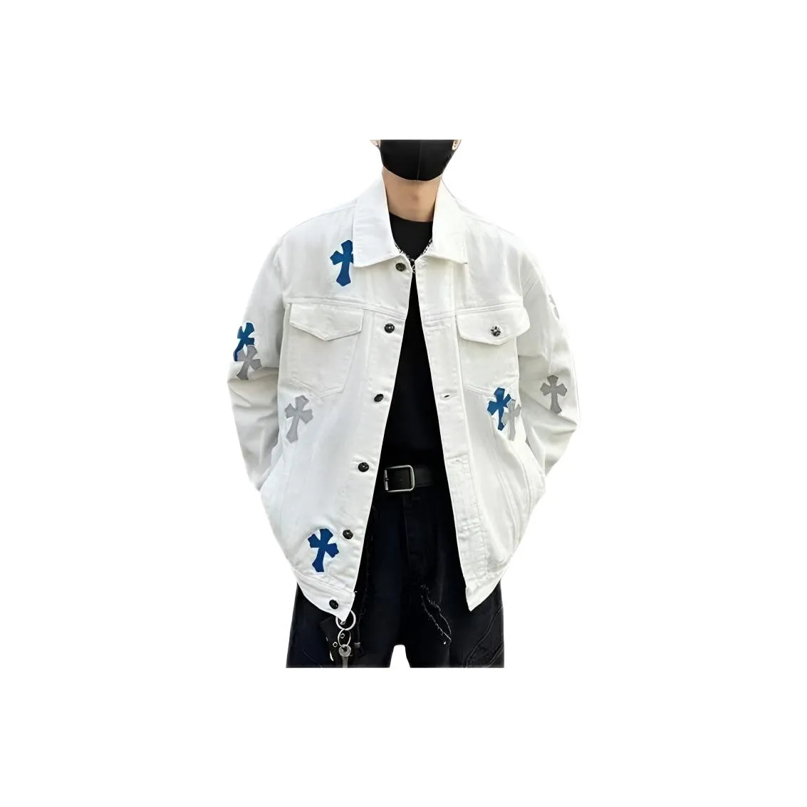 ZHIO Белая джинсовая куртка для школьников