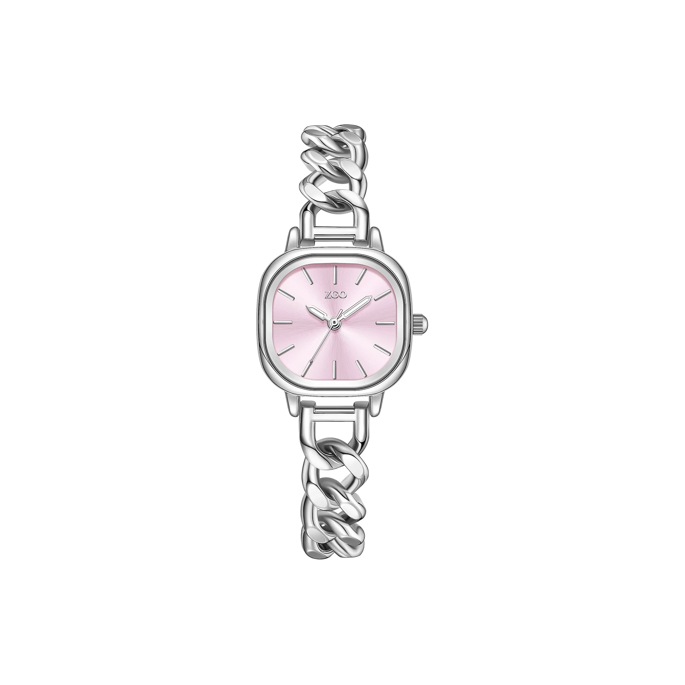 Zgo Кварцевый механизм металлический ремешок женские часы многоцветный циферблат