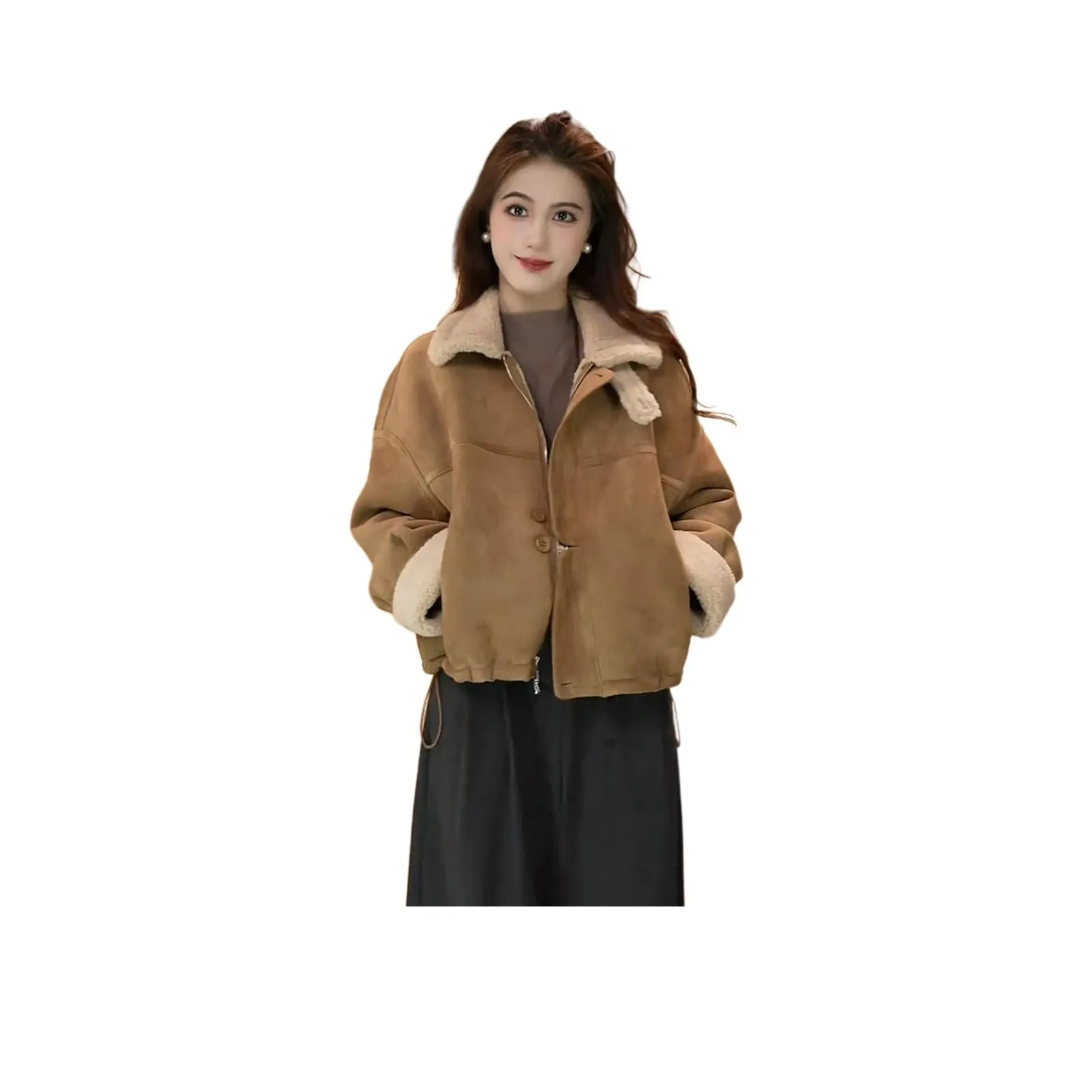 Mu Xiao Xin Укороченное пальто женское