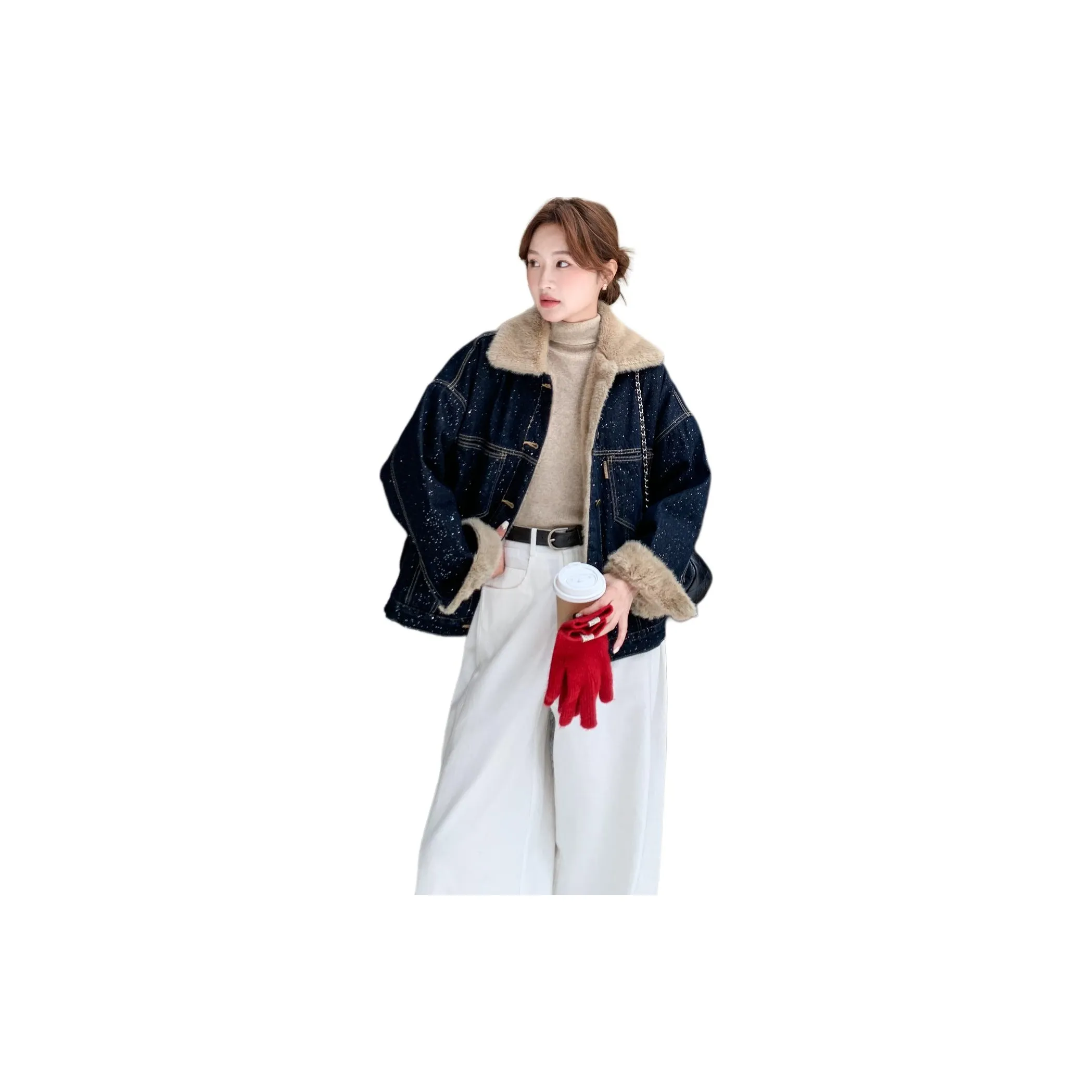 MEXICAN Темно-синий Женские Джинсовые куртки