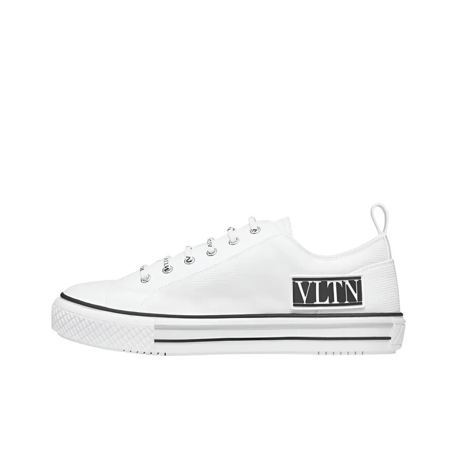 Valentino Giggies Canvas Shoes Men Low Top White