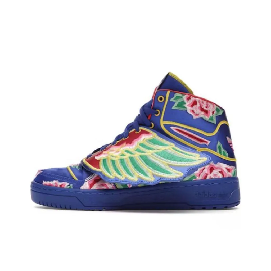 Adidas Originals JS Wings Амортизация Износостойкие Высокие Кроссовки для скейтбординга Мужские Синий Красный Зеленый