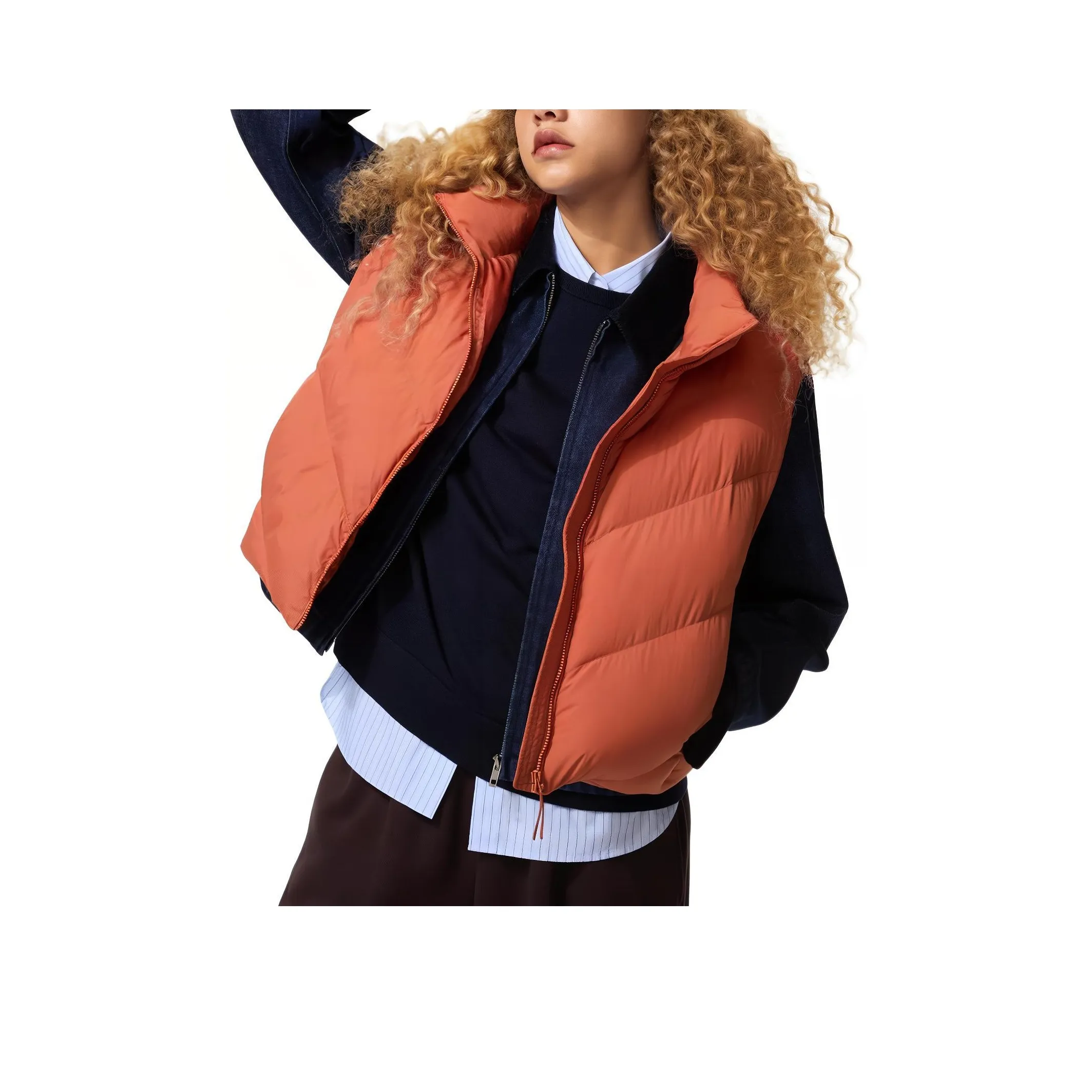 UNIQLO Оранжевый Красный Женский жилет