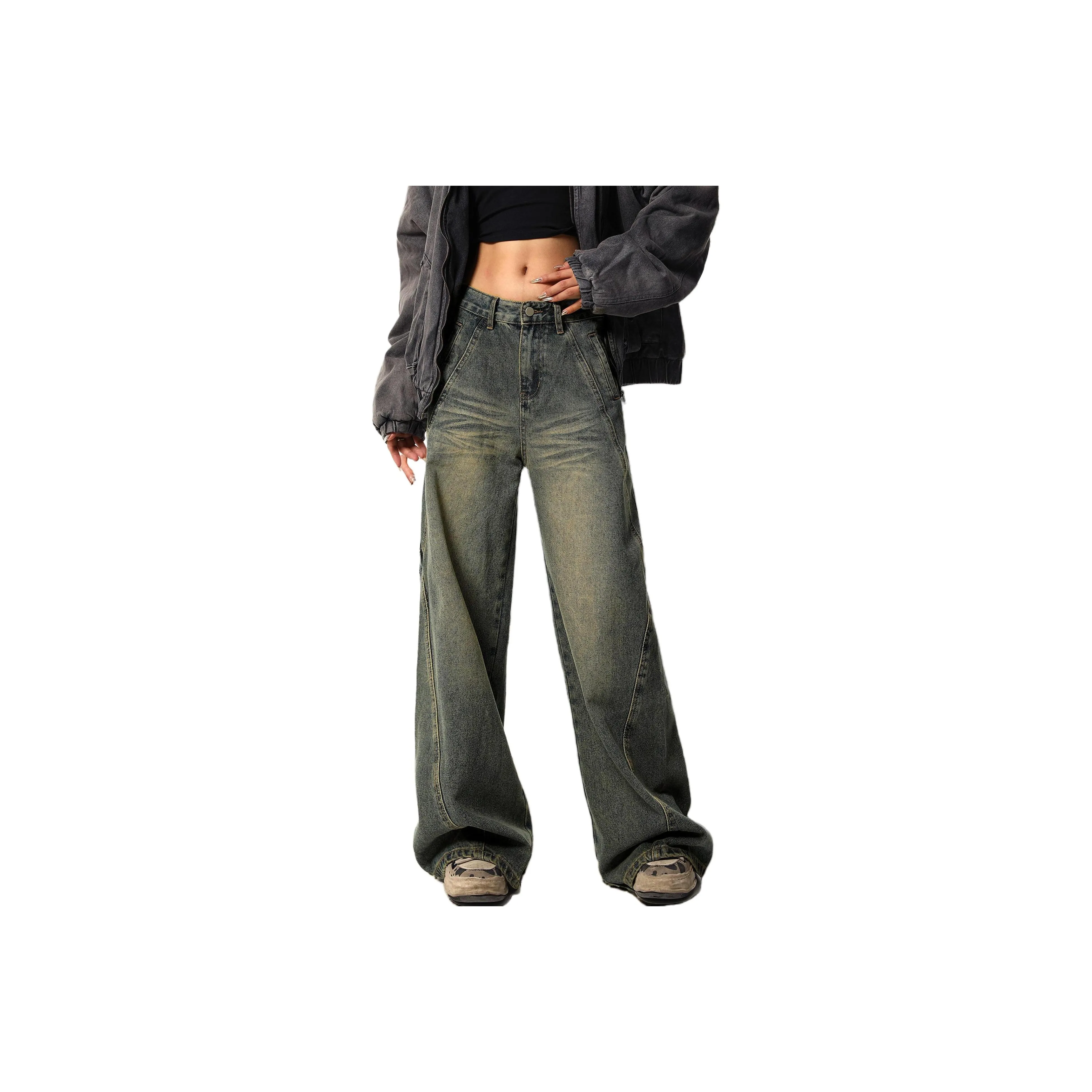 DAFK Синий Полуэластичный Пояс Мужские Джинсы