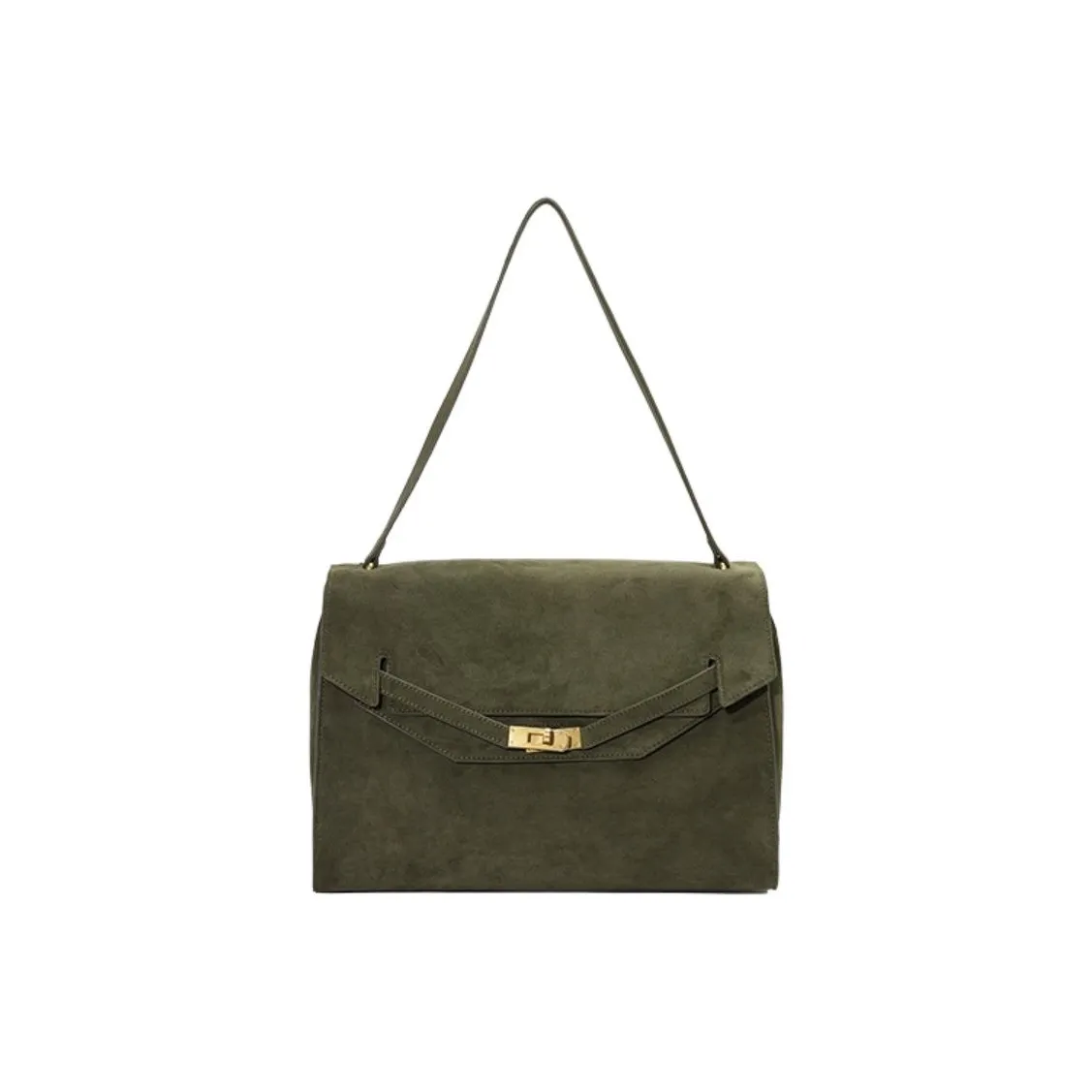 URBAN REVIVO Сумка через плечо из ткани женская темно-коричневый зеленый