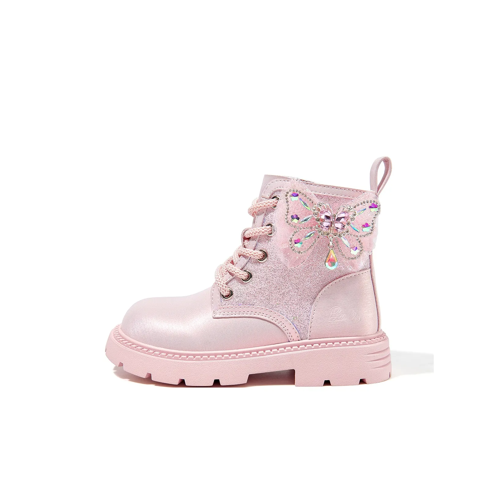 Барби Детские кожаные сапоги розовые Kids