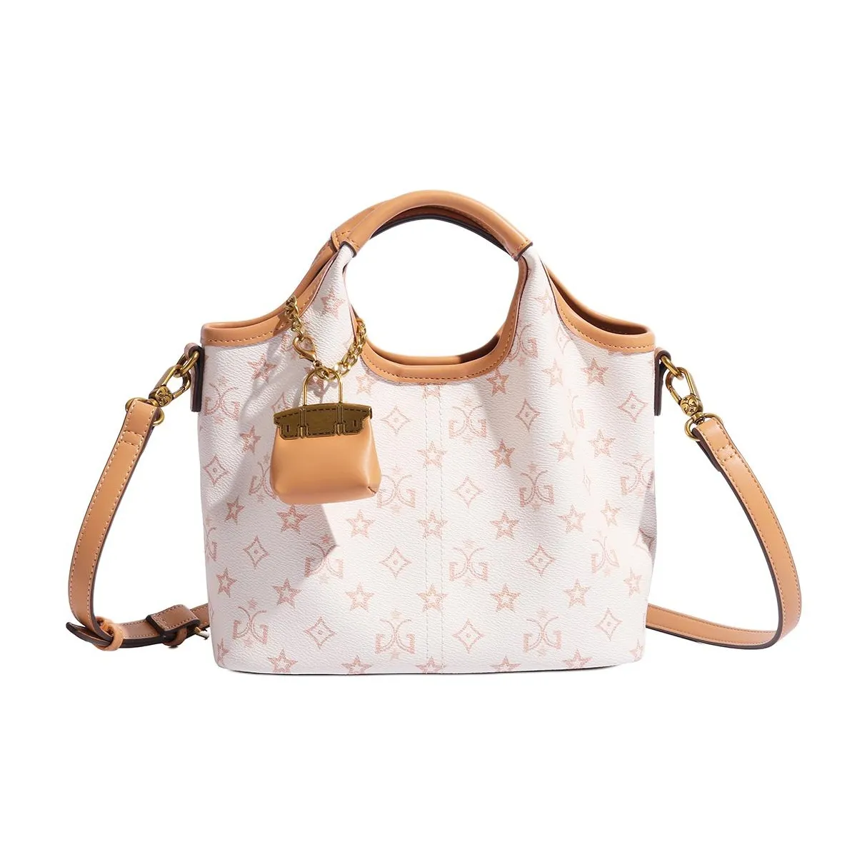 MISS GAIL Синтетическая кожа Сумка Средний Women's White Абрикос