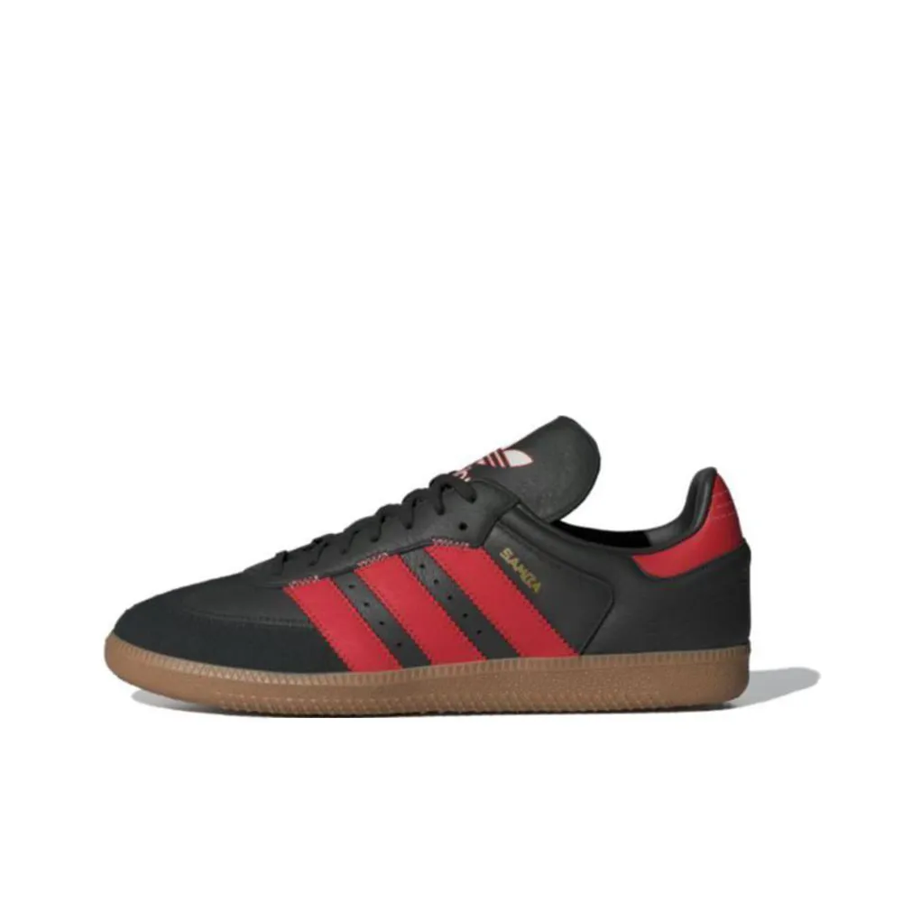 Adidas Originals SAMBA OG Устойчивые к истиранию низкие скейтборд-кроссовки Унисекс Черный Красный