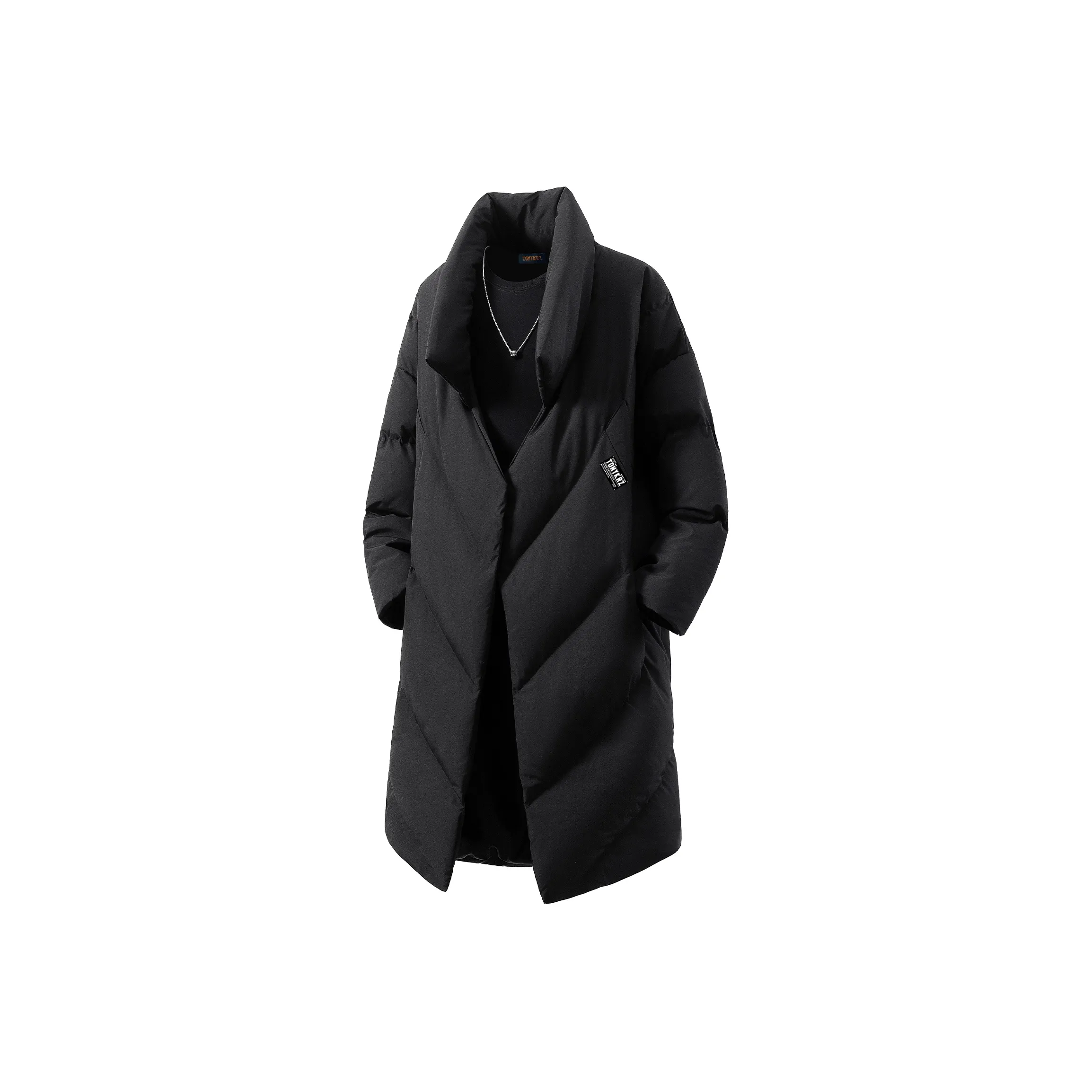 TONYKRZ Черный с Tear Off Этикетка Унисекс Пуховики