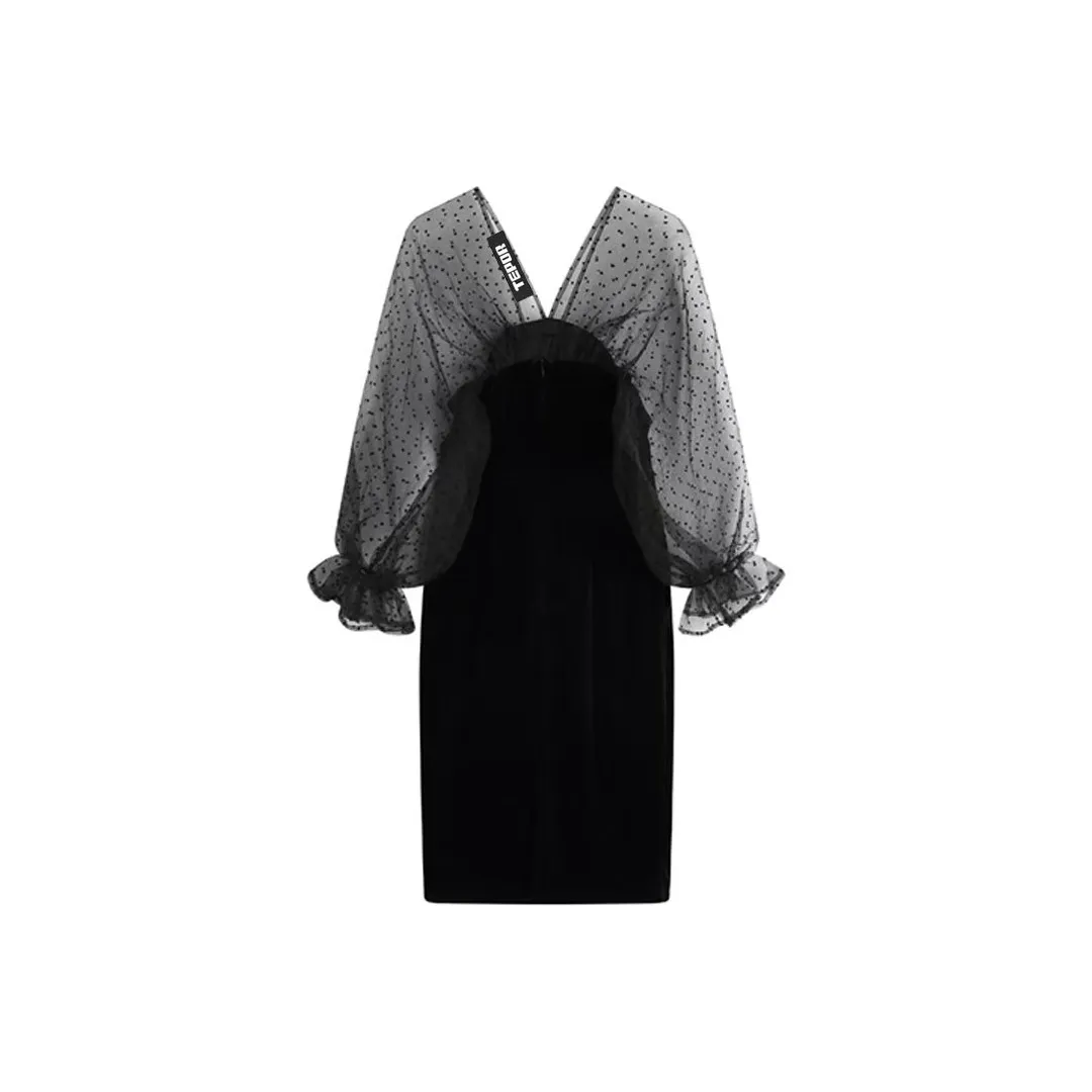 TEPOR Длинное платье с длинным рукавом женское