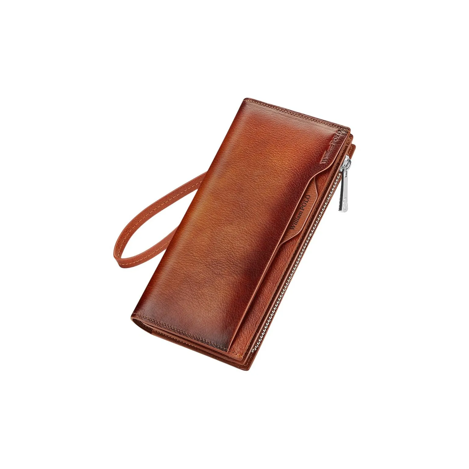 WilliamPOLO Кошелек из коровьей кожи Мужской Желтый Коричневый Синий Серый Темный Кофейный