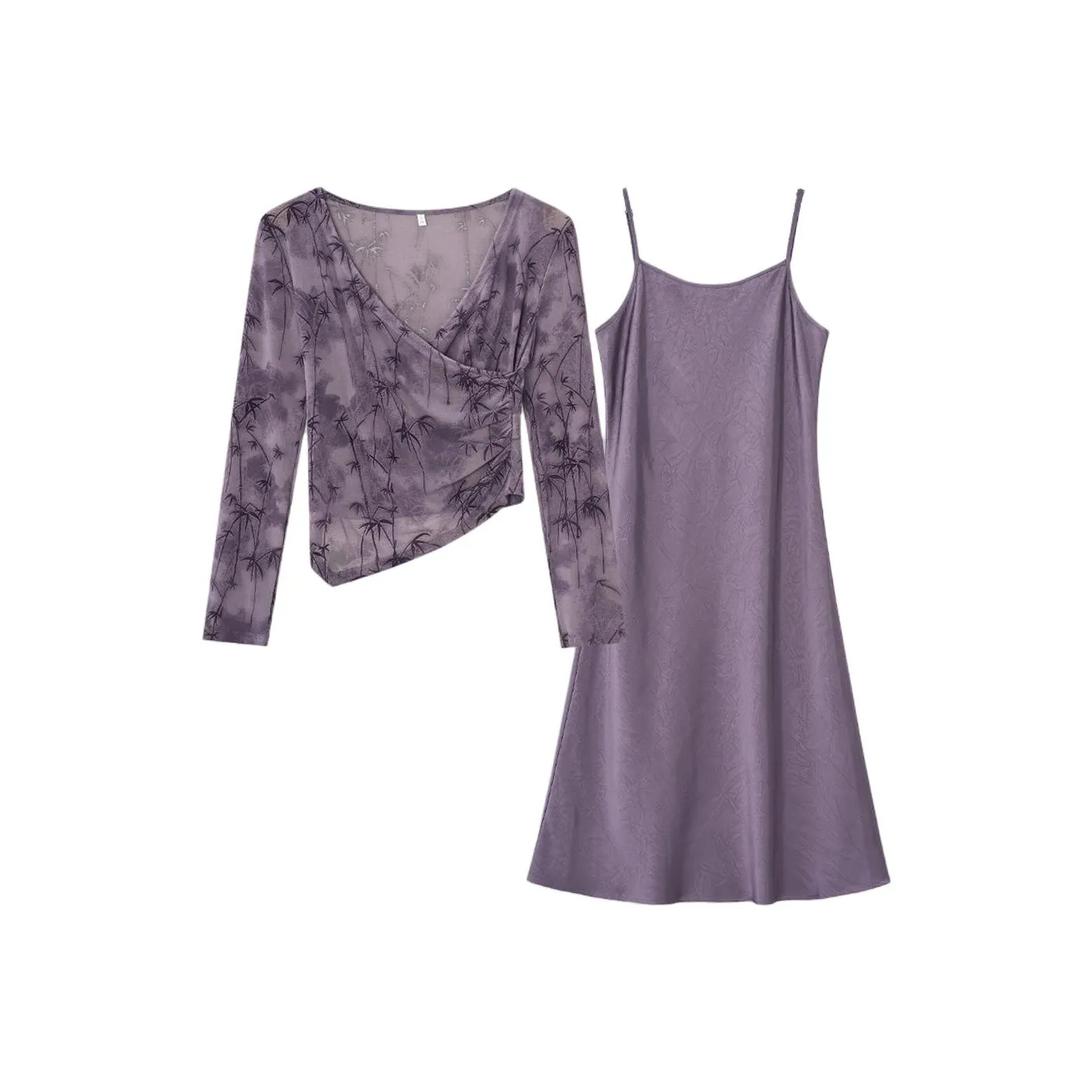 AIYIFU Фиолетовый Цветочный Женские Комплекты с Юбкой