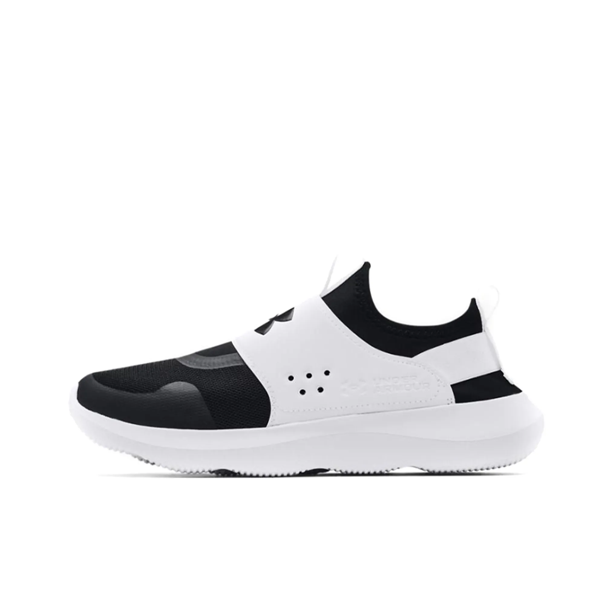 Under Armour Runplay Устойчивый к истиранию Низкий Топ Повседневная Беговая Обувь Мужская Черно-Белая