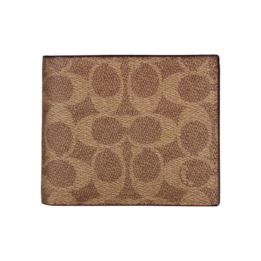 COACH MINT+SERF Collaboration Collection Кошелек из искусственной кожи маленький мужской коричневый желтый