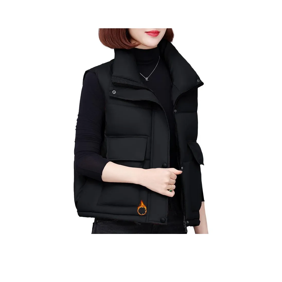 MOUSIDEYOUHUO Хлопковый жилет Женский