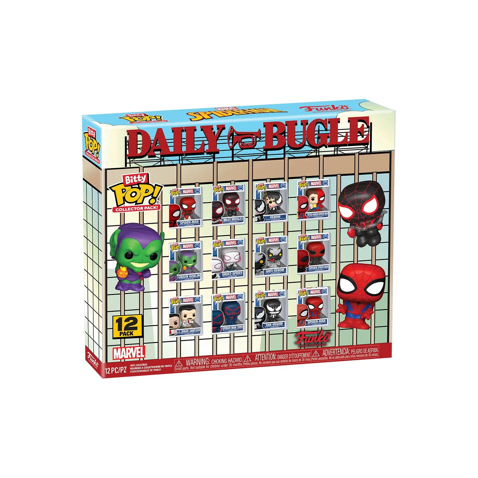 Funko POP! Marvel Spider Man Peter Parker VS. Miles Morales VS. Green Goblin VS. Venom Чиби-фигурки