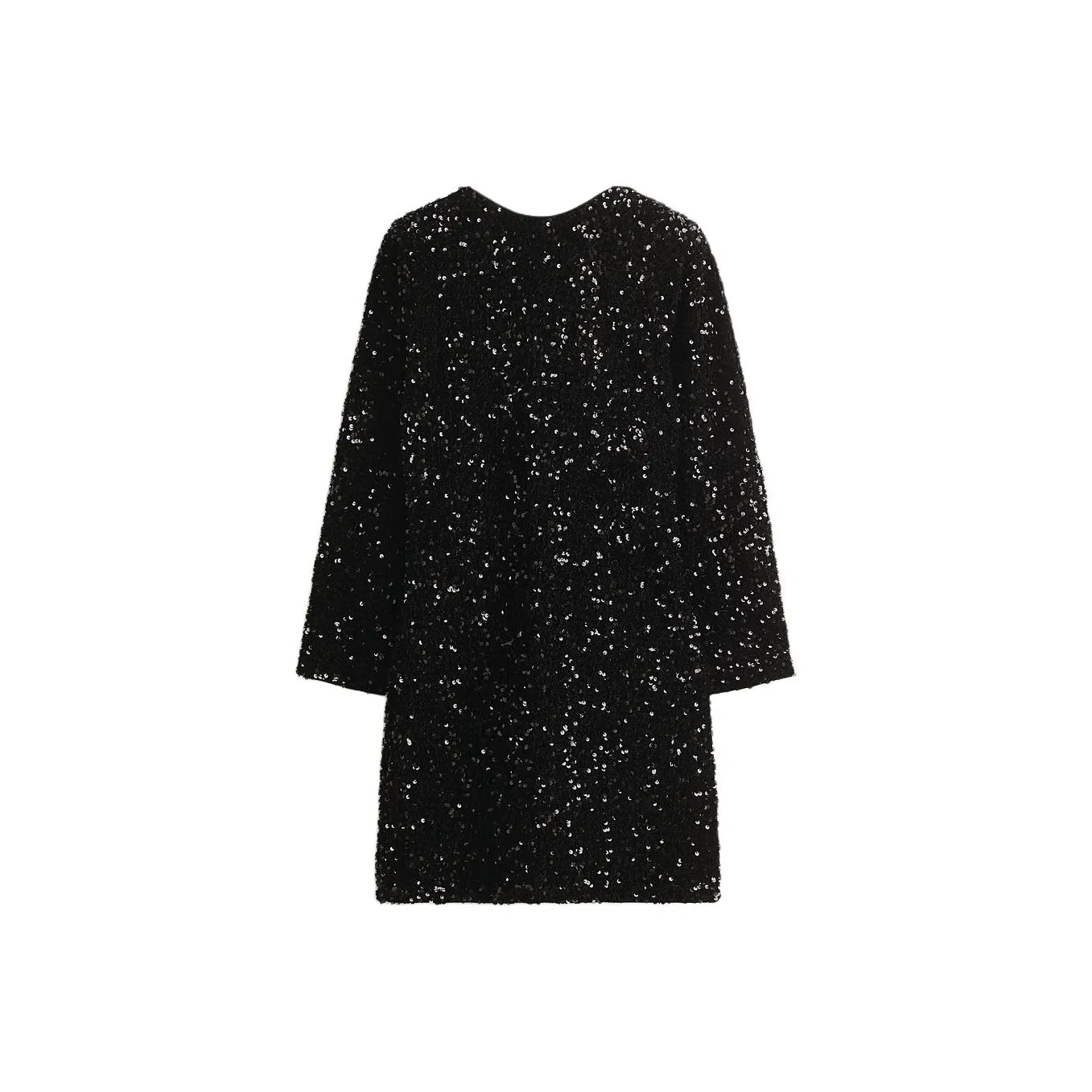 H M Черные Женские Длинные Платья с Длинными Рукавами