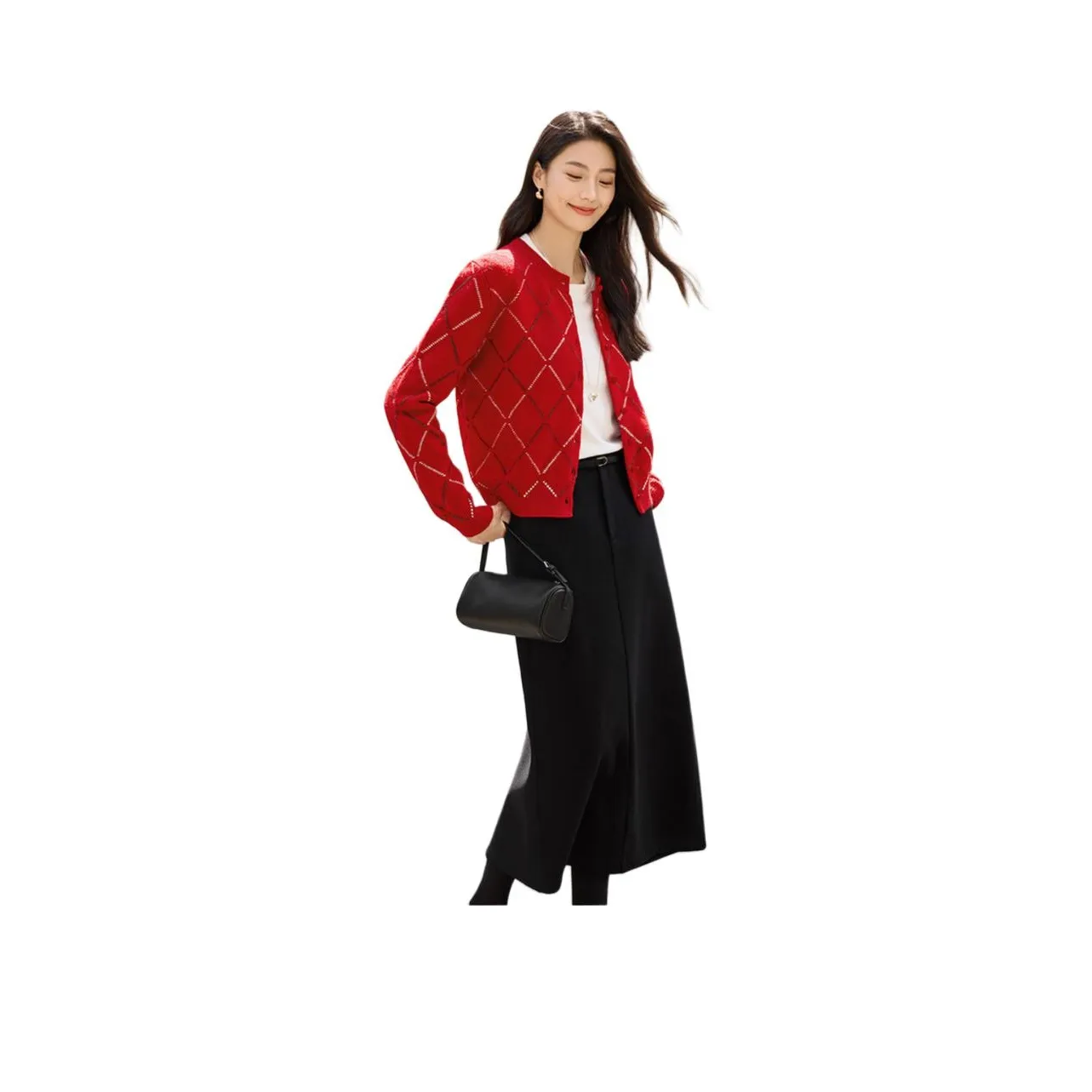 IHIMI Рождественский красный женский трикотаж