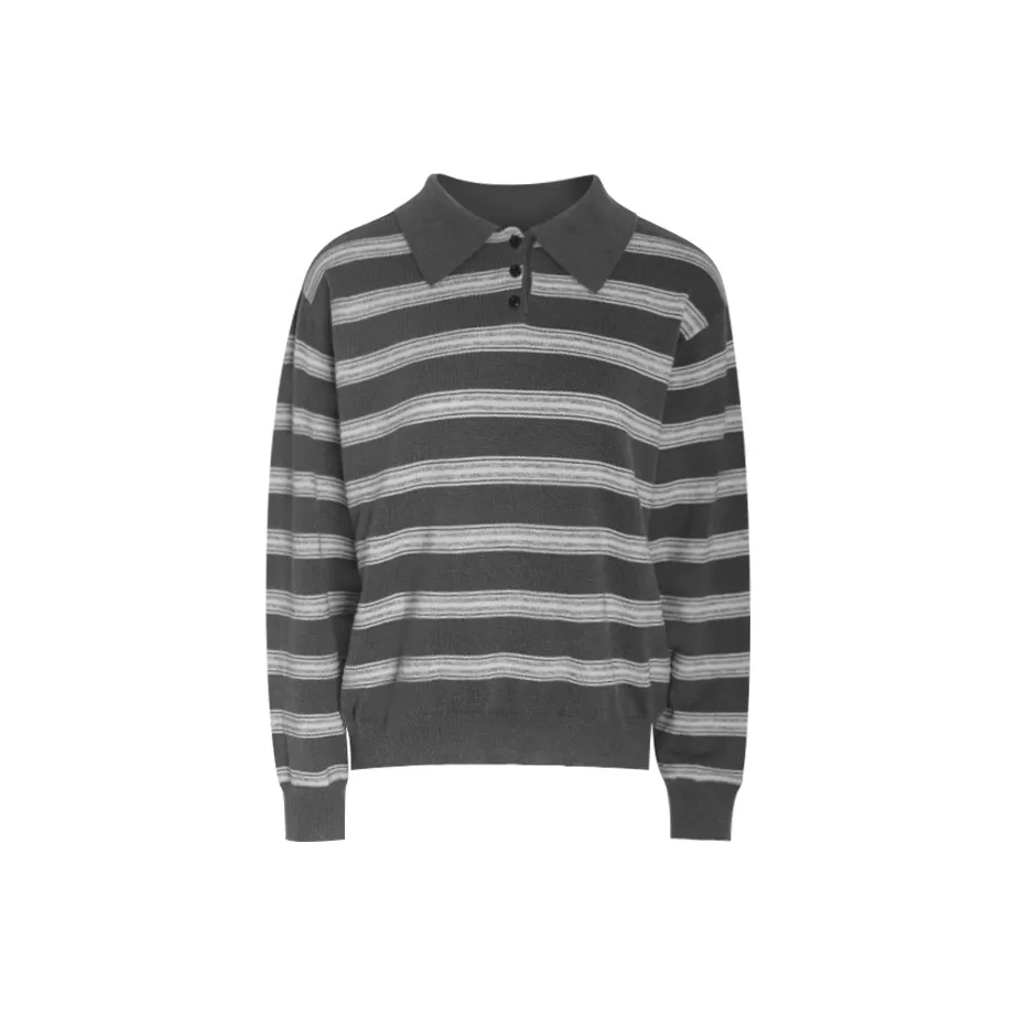 XIAOXIAOLA Серый и Белый Женская Поло