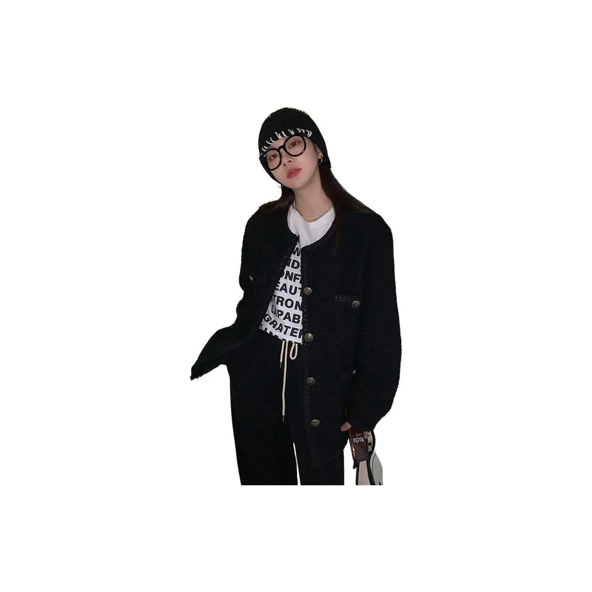 VINMUK Черное Женское Короткое Пальто