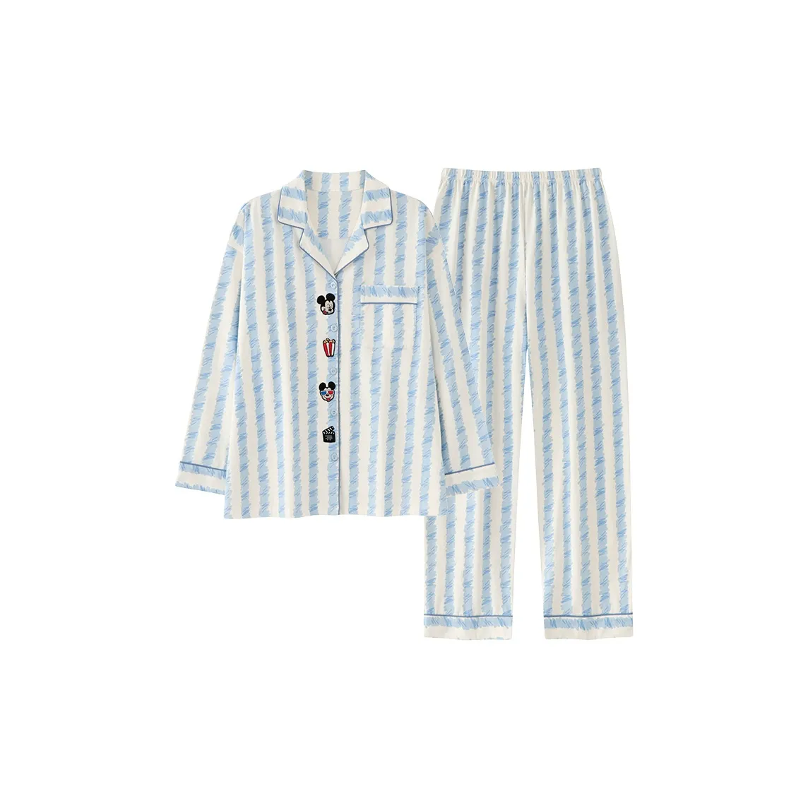 Disney Полосатый Mickey Женские Пижамные Комплекты