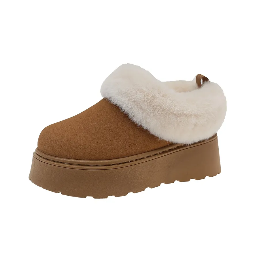 Puppytown Резиновая подошва тихий толстый флис тапочки женские