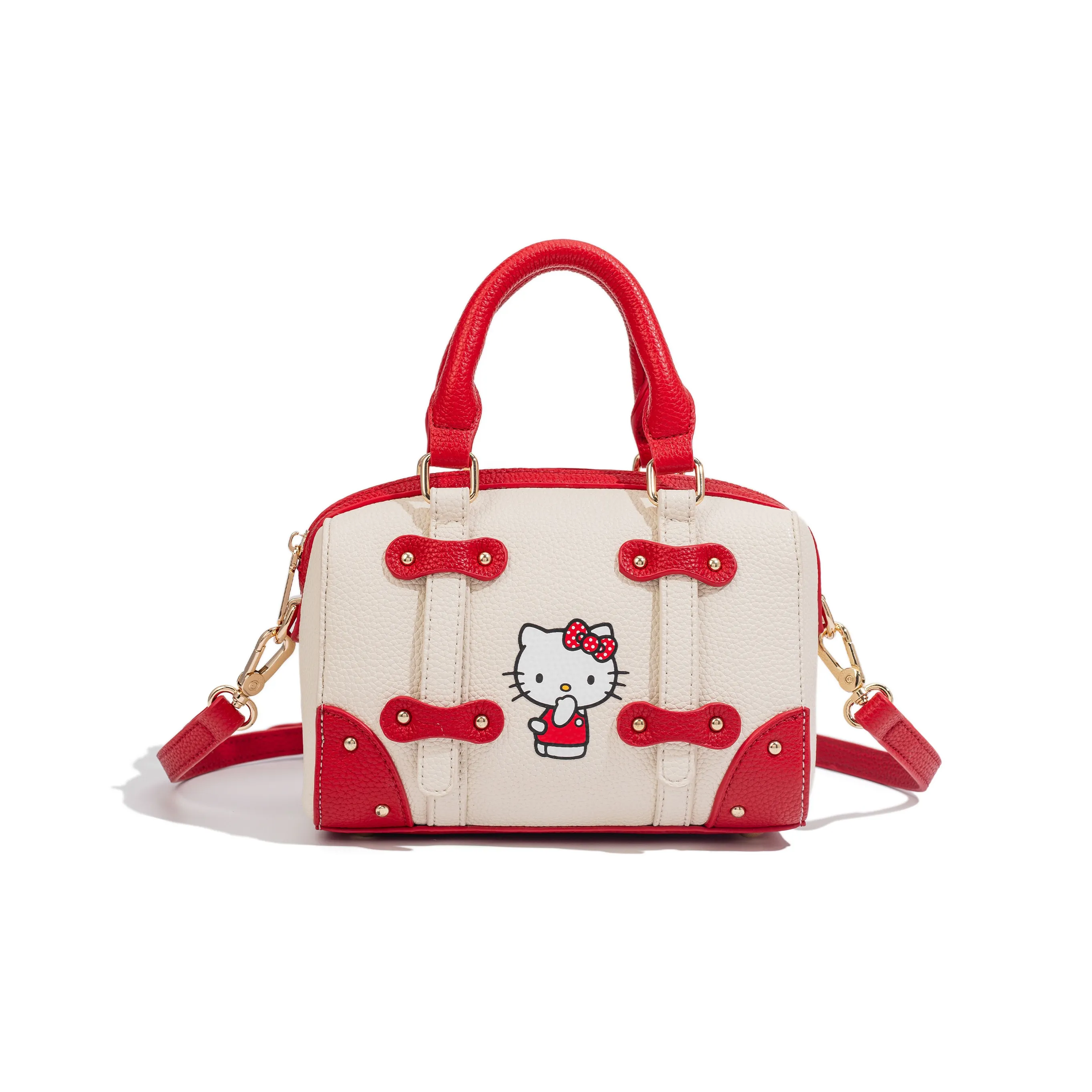 Sanrio Hello Kitty PU (полиуретан) Одно плечо Сумка Женская Красный Белый