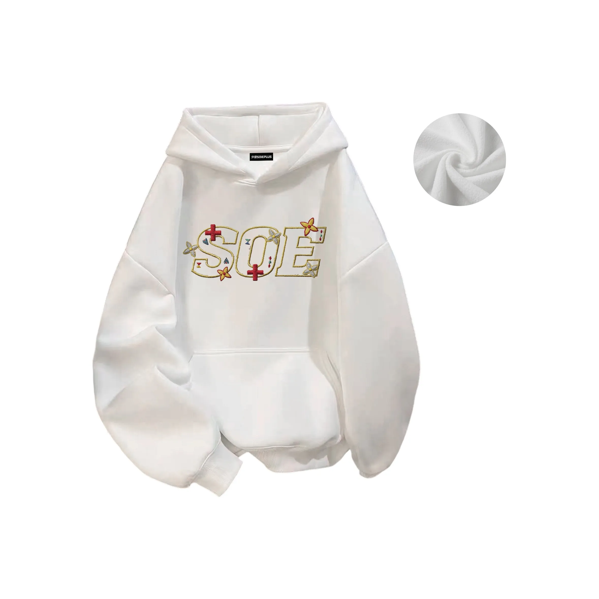 SOIE Зимний утолщенный и с флисовой подкладкой свитшот унисекс