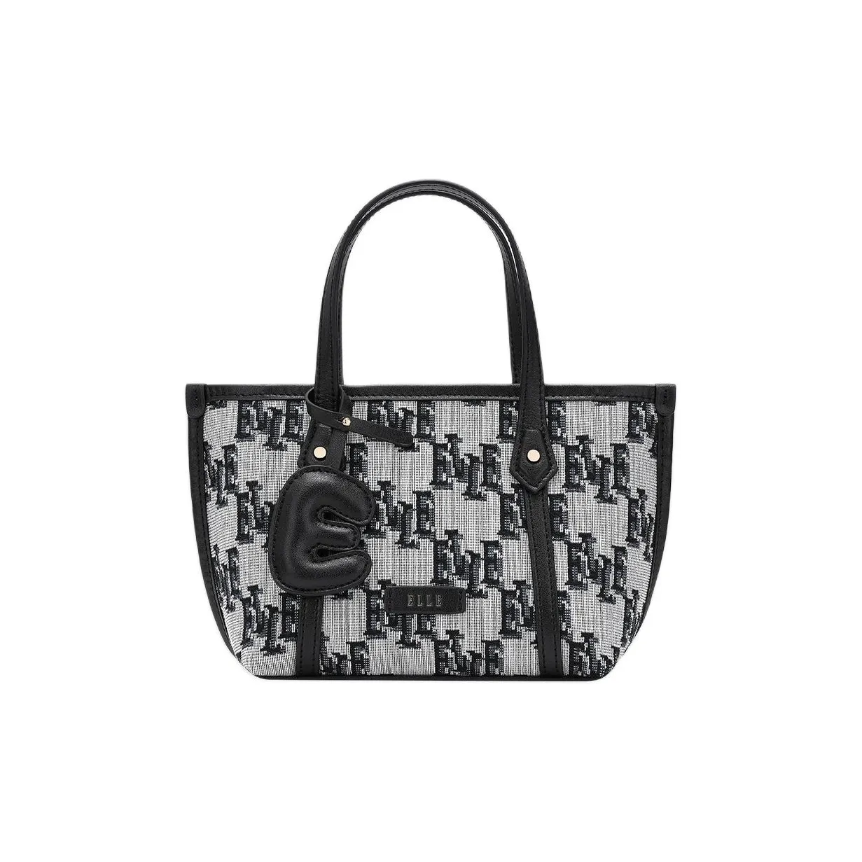 ELLE Ткань Сумка Средний Женские Черный Овсяно-абрикосовый