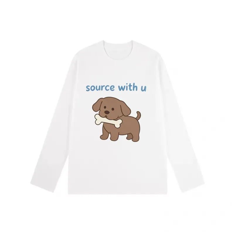 SOURCE WITH U Белый Унисекс T-рубашки