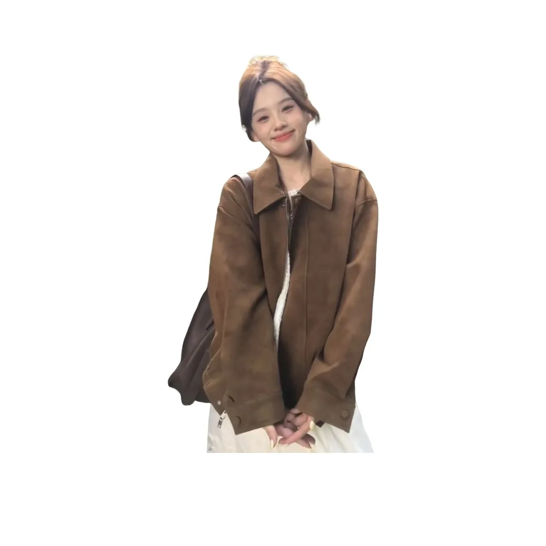 YICHEN Коричневый Женский Короткий Пальто