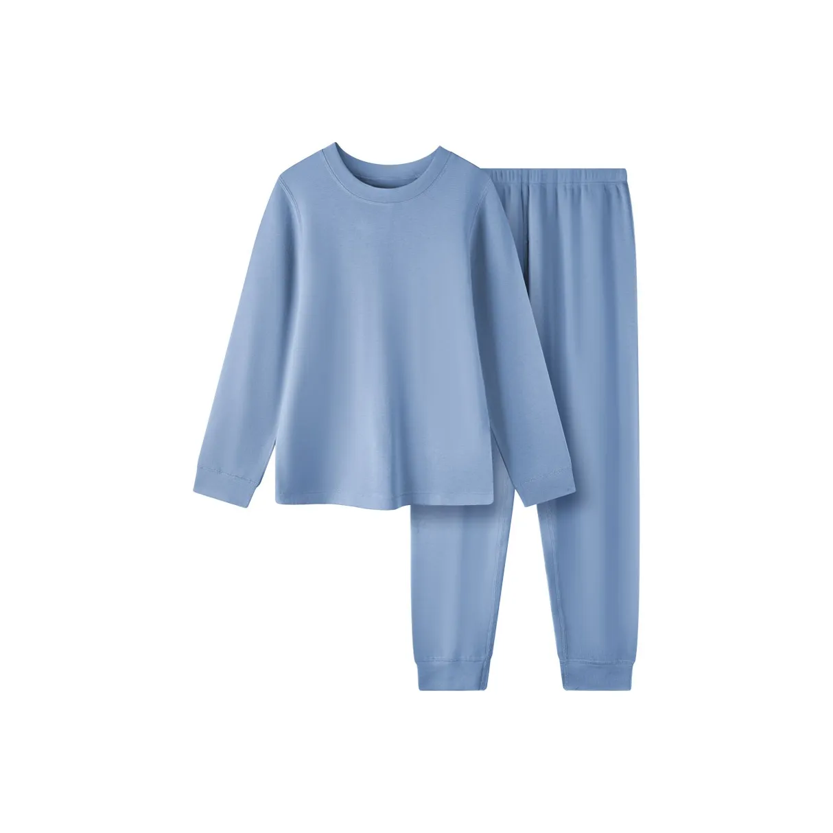 Euv Термическое нижнее белье комплект 2 пачки круглый вырез универсальный однотонный термическое нижнее белье топы кальсоны детский