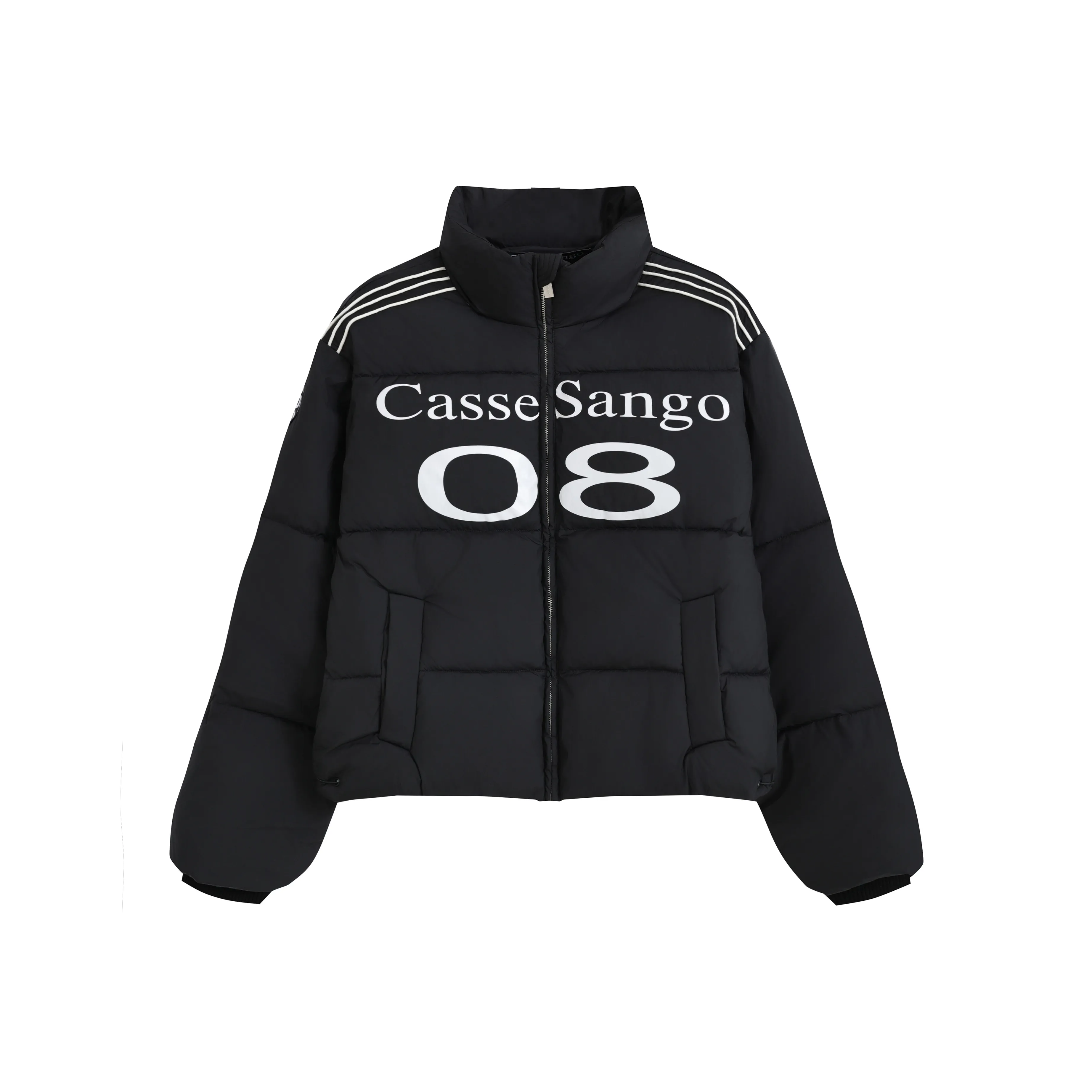CasseSango Хлопковый пуховик унисекс черного цвета