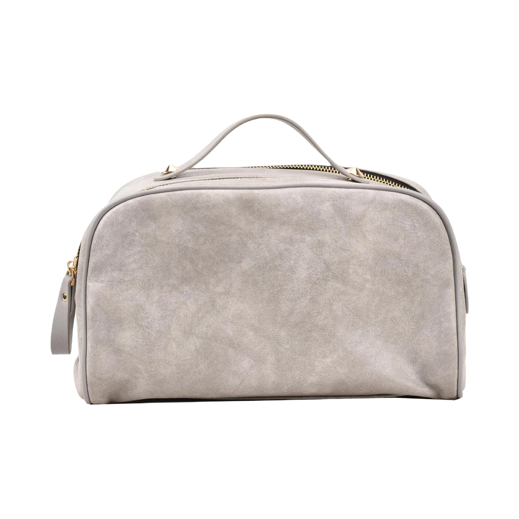 OMGD Большая емкость однотонная косметичка с двойной молнией водонепроницаемая сумка для туалетных принадлежностей