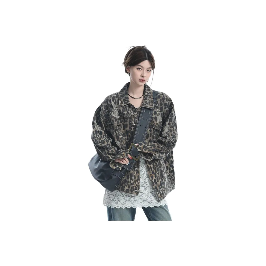 PNVB Леопардовый принт Женские Джинсовые куртки