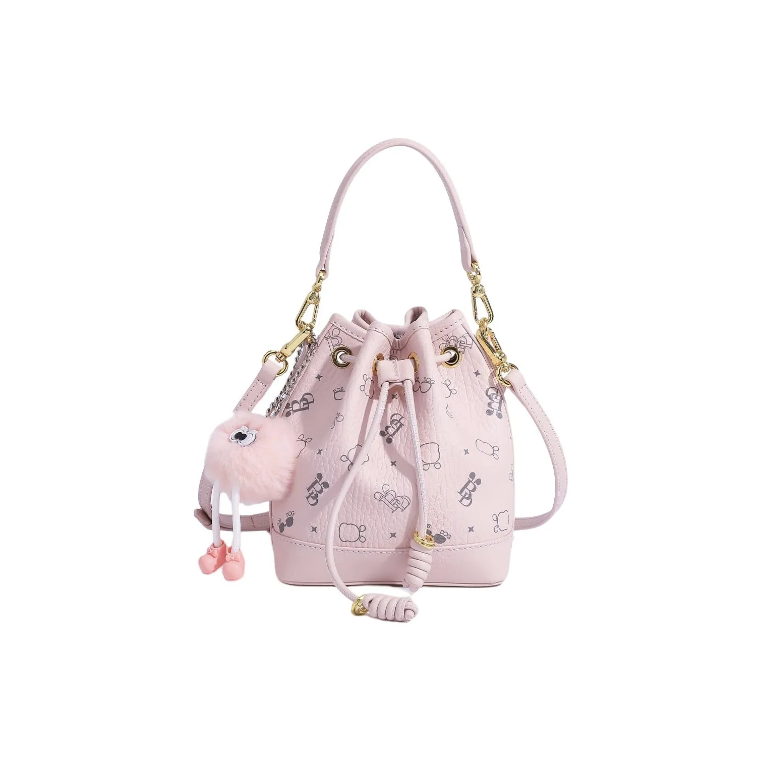 BOBDOG ПУ (полиуретан) Сумка Маленькая Женская Розовая Коричневая Абрикосовая