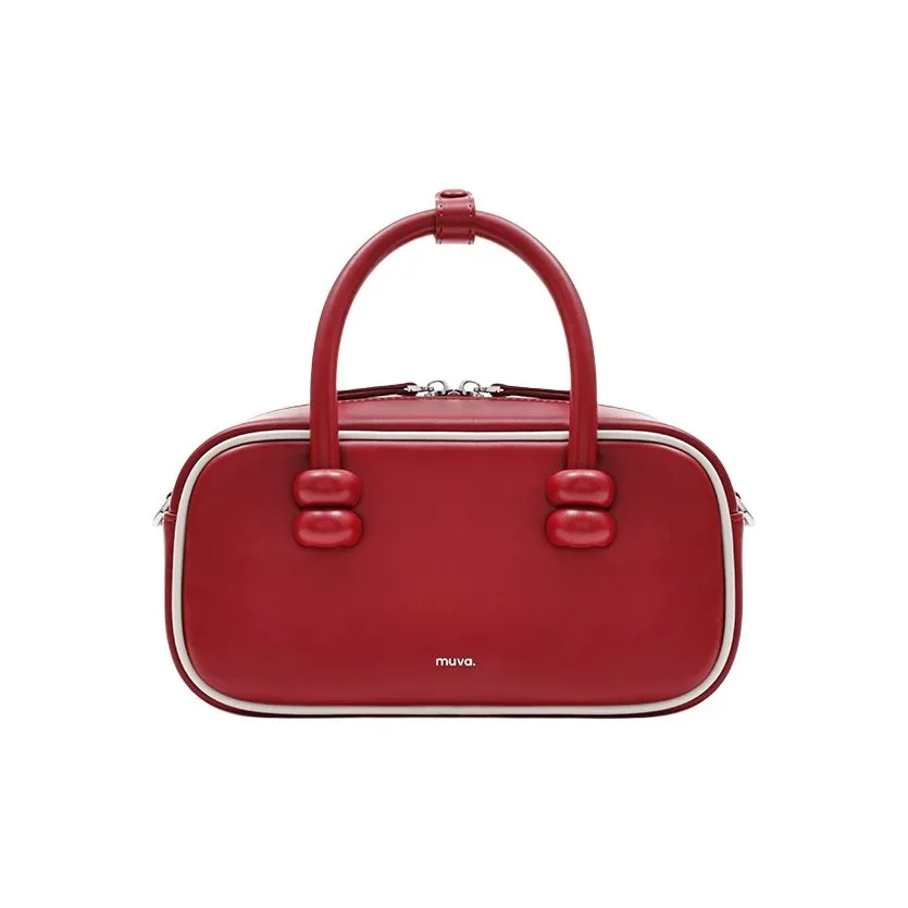 MUVA Коровья кожа Сумка Средний Женские Праздничный красный Карамельный коричневый Масляный Винтажный синий