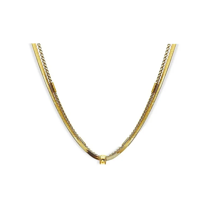 A CONG Studio Титановая сталь Вакуум Гальванизированный 18k В печи Ожерелья Унисекс