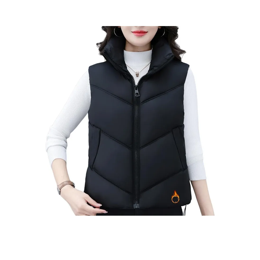 MOUSIDEYOUHUO Хлопковый жилет Женский