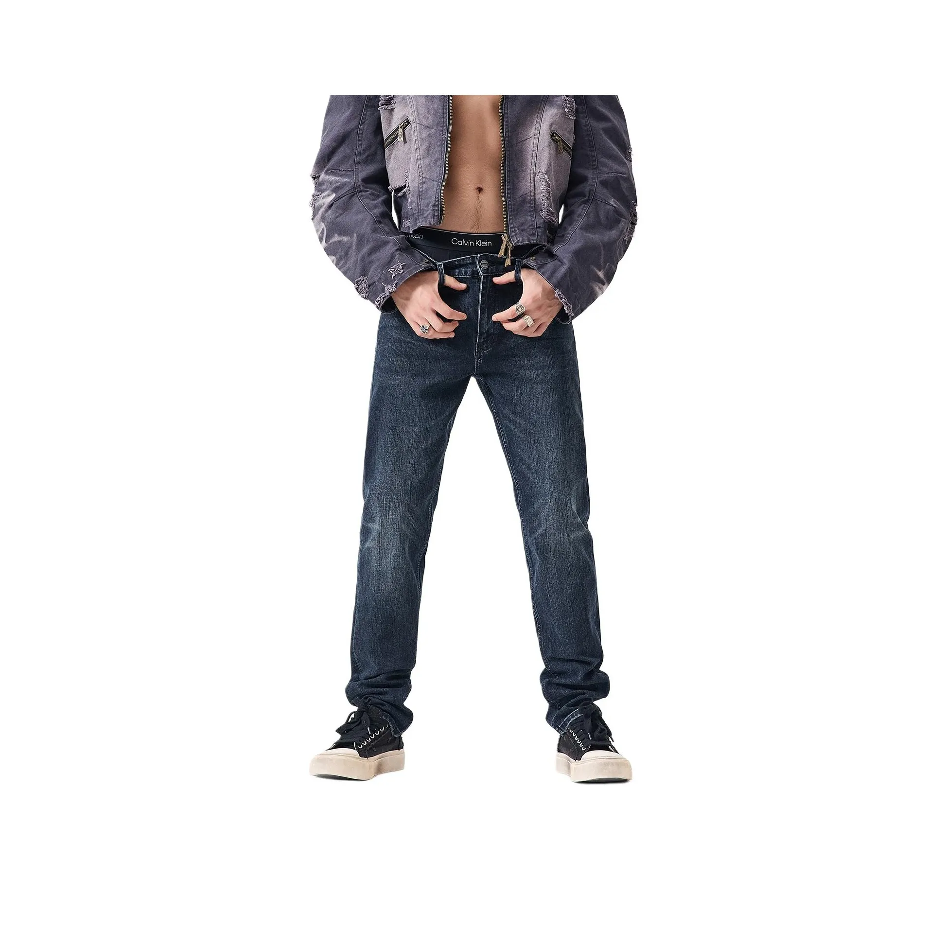 NITENG Синий Мужской Джинсы