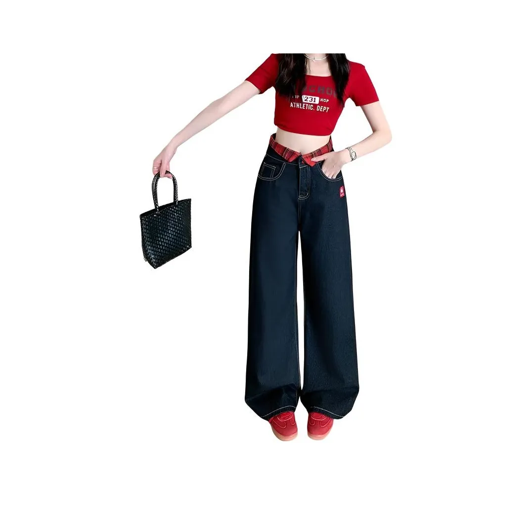 ЮЙЧЖАОЛИНЬ Черные джинсы из флиса с подкладкой и утолщением для женщин