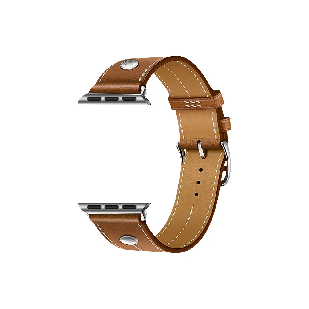 WOZUISHUAI Ремешок Apple Совместимость Коровья кожа Металл