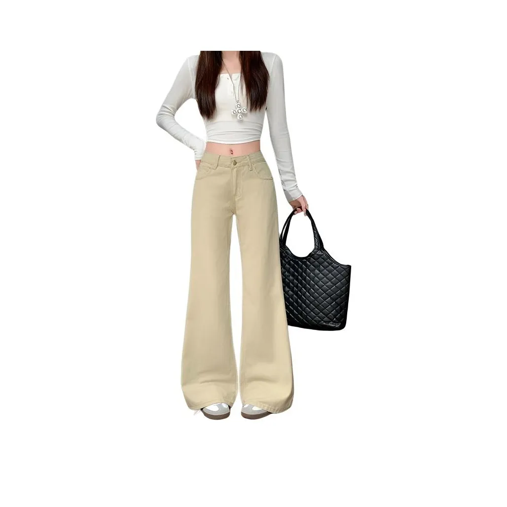 ЮЙЧЖАОЛИНЬ Хаки с флисовой подкладкой и утолщенные женские джинсы