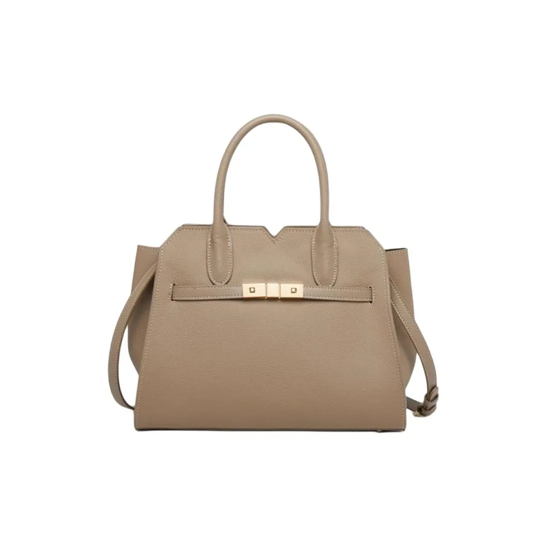 ZOOLER Сумка через плечо из крупнозернистой текстуры коровьей кожи женская черная слоновая серый