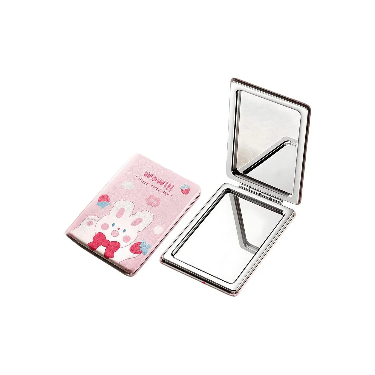 RIMEI Портативный Зеркало для макияжа Утонченный Карманный Мини Ручной Двойной Слойный Маленький Складной Зеркало