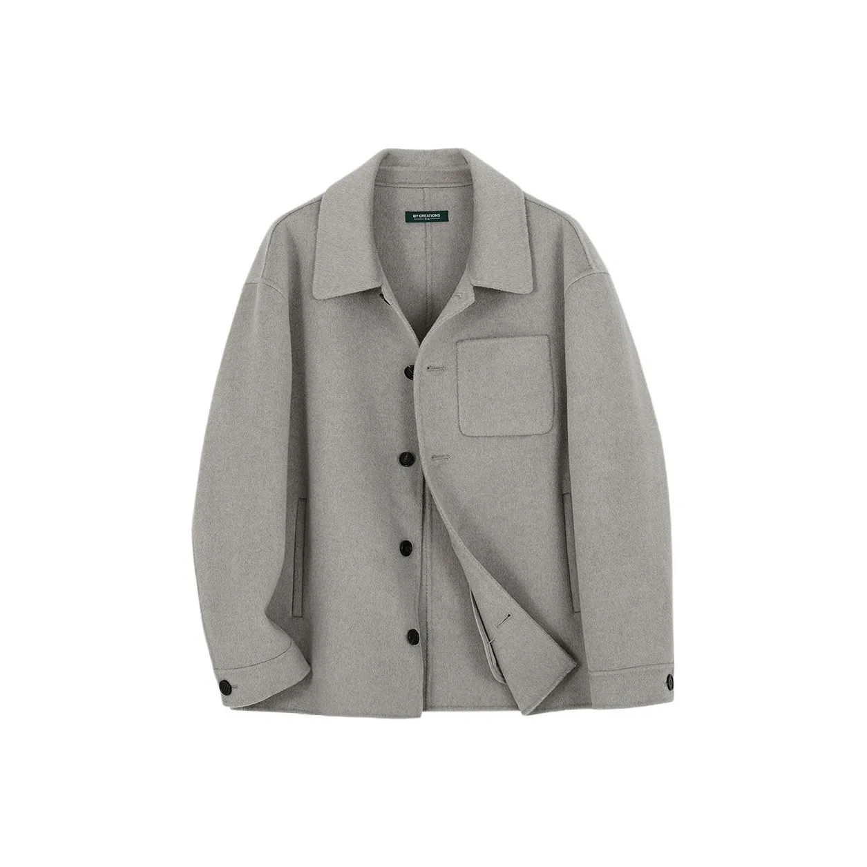 BY CREATIONS Серый Бежевый Мужской Пальто