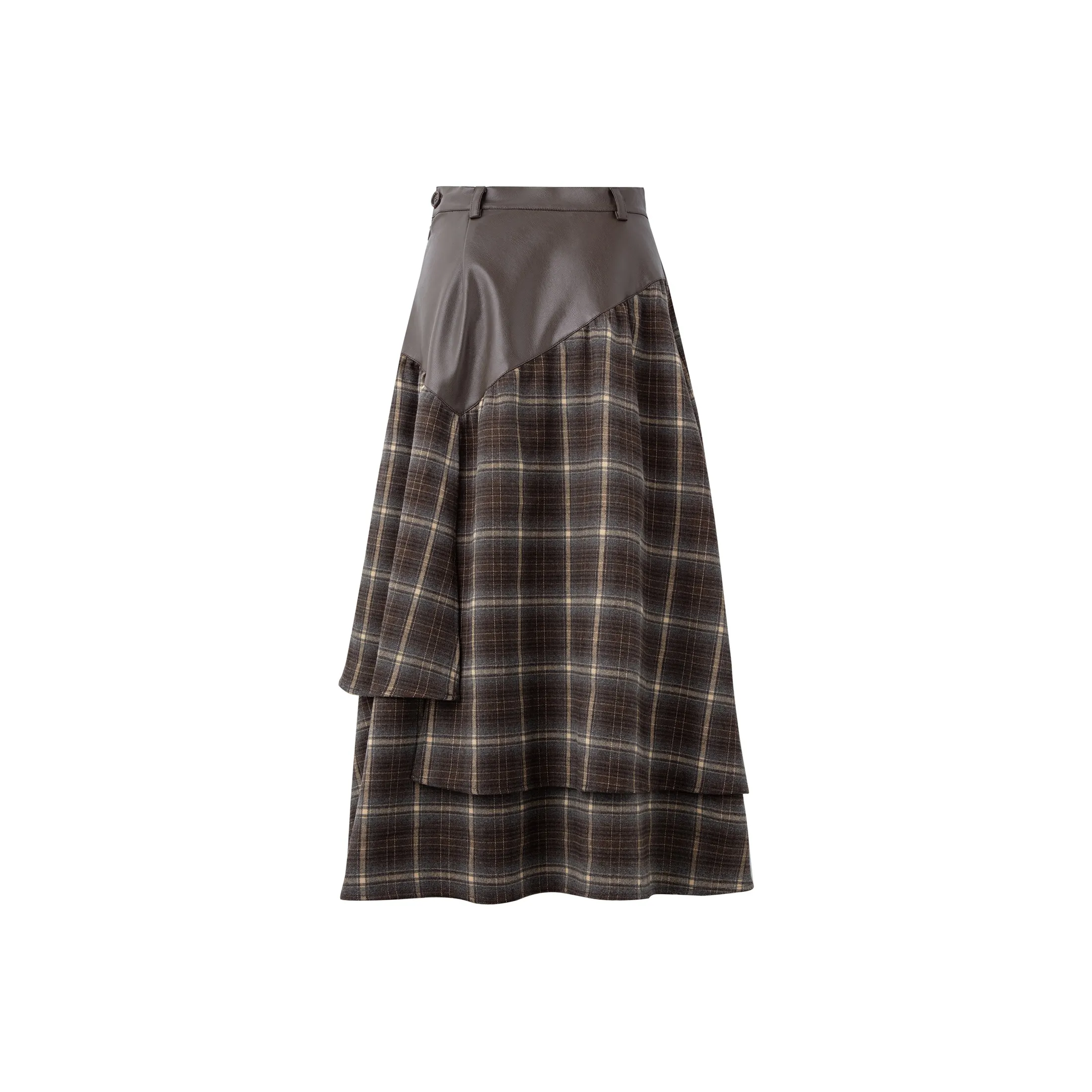 MOOD BERRY Коричневый Женские Повседневные Длинные Юбки