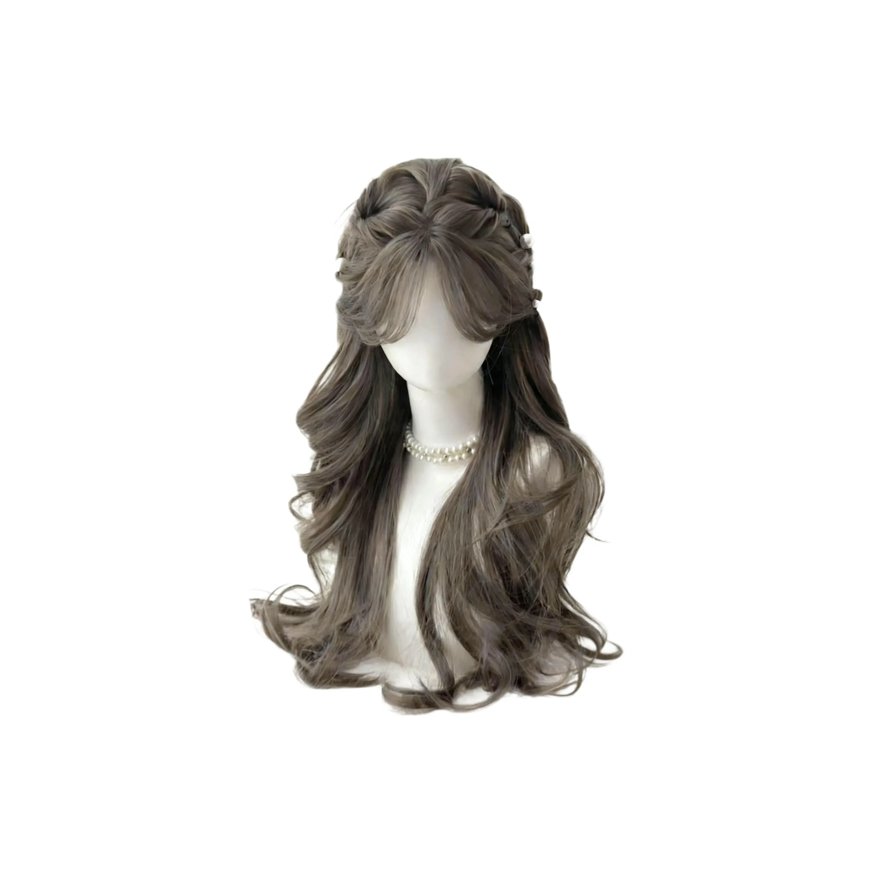 Gentle Welcome Мята Море цветов Перука Женская Премиум Элегантность Полная Перука с Большой Крутой Передней Части Волос