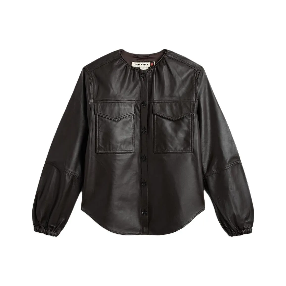 ZARA Шоколад Женские Кожаные Куртки